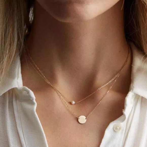 ⚜️[𝟯/$𝟭𝟴]⚜️NEW Tiny Pearl Stainless Steel Necklace - Picture 12 of 15